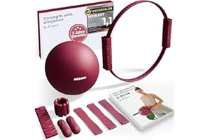 ‎NEOLYMP NEOLYMP Pilates Set für Zuhause – Pilates Ball, Pilates Ring & Gewichte – Komplettes Pilates Zubehör Set – inkl. Pilates Bänder, 1kg Hanteln & E-Book – Pilates Essential Kit