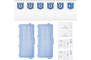 KAIYANER Sac Aspirateur pour Miele GN 3D Complete C3 C2 C1 Classic C1 Sac à Poussière Remplacement pour Miele Aspirateurs S2000, S5000 et S8000 Série avec 6 Filtres Accessoires 9917730 (Filtres+Sac)