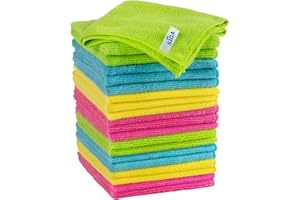 MR.SIGA chiffon nettoyant microfibre de quatre couleurs lot de 20, dimension: 32 x 32 cm