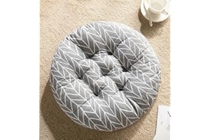 AOOPOO Set of 2 Indoor Outdoor Luxury Beautiful Garden, Dining Chair Foam Cushions Seat Pad - Round - Chair Cushion,40x40cm (Color 9)