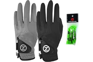 Zero Friction Guanti da golf Cabretta Elite da uomo, confezione da 2, con maglietta inclusa, vestibilità universale