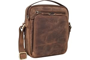 STILORD 'Ilkay' Borsello a Mano Uomo in Pelle Piccola Borsa a Tracolla per Tablet 9,7 pollici Vintage Borsa Crossbody per Viaggio Lavoro in Cuoio