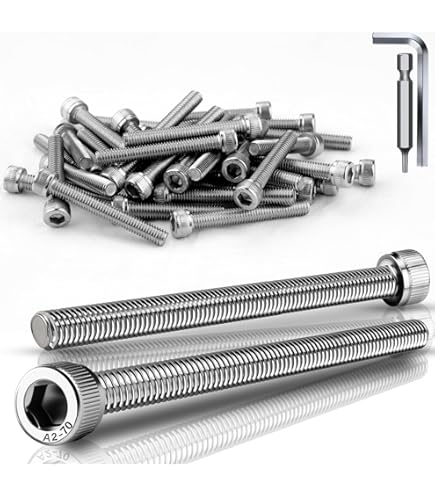 AERZETIX - Lot de 10 - Vis sans tête bout plat - M8x40 - en acier