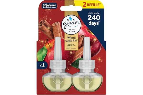 Glade elektrisk doftande oljepropp i dubbla påfyllningar varm äppelpaj 2 x 20 ml