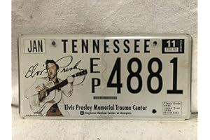 Plaque d'immatriculation 2011 du Tennessee (Elvis Pressley Memorial Trauma Center) 6 x 12 Pouces