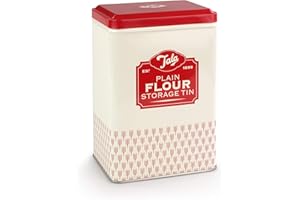 Tala Originals Plain Flour Storage Tin, Red, 12.5x9.3 cm | Durable & Stylish Kitchen Storage for Freshness & Easy Access