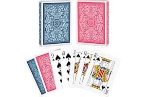 AOMAIC Spielkarten 2 Stück Standard Spielkarten Designer Profi Pokerkarten Kartendeck Spielkarten für Familien Kartenspiele Party Texas Holdem Poker Blackjack Euchre Canasta Pinochle-Kartenspiel Casino Grade