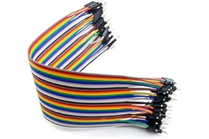 40pcs Dupont Cables MALE TO MALE 20cm Jumper GPIO Breadboard Wire Ribbon - UMTMedia®