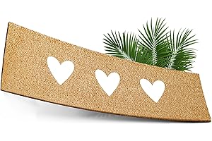 ElbFuchs® Paillasson Coco 75x25cm | Cœurs Blanc [Extra Durable et ANTIDÉRAPANT] Paillasson Exterieur Entree et Paillasson Interieur Entree | Tapis Brosse Entree Exterieur Coco étroit