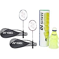 Yonex ZR 100 Light Aluminium Blend Badminton Racquet with Full Cover, Set of 2