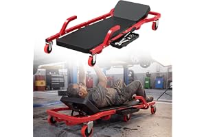 UISEBRT verkstad rullbräda med armstöd och verktygslåda, 150 kg
