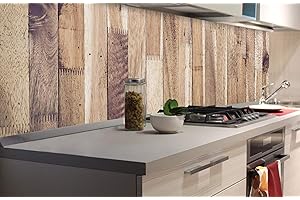Dimex Küchenrückwand Folie selbstklebend HOLZLATTEN | Klebefolie - Dekofolie - Spritzschutz für Küche | Made in EU - 180 cm x 60 cm
