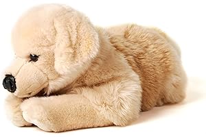 Uni-Toys - Golden Retriever, sdraiato – 43 cm (lunghezza) – cane di peluche, animale domestico – peluche