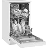 Exquisit&reg; Dishwasher 45Cm, Class E, White, 9 Services, 6 Programs, Adjustable Basket, Extra Dry and Half Load Functions, Stai