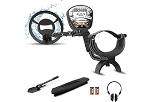 ESLYYDS Metal Detector Impermeabile, Metal Detector Professionale a 5 Modalità, Display LCD e Potenti Modalità di Memoria 10" IP68" Grande