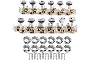 Tomotato Chiave per Accordatura per Chitarra, Chitarra a 12 Corde per Accordatura in Metallo Chiavi per Meccaniche Set di Parti di Aggiornamento