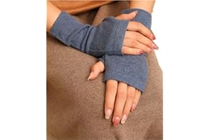 Prettystern Guanti In Cachemire Lana Senza Dita Scaldapolsi Polsini Scaldabraccia Scaldamani Donna Cashmere