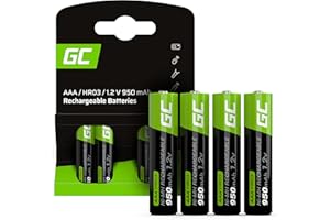 ‎GREEN CELL Green Cell Akumulatory 4x AAA R3 950mAh Ni-MH – wysokiej jakości baterie wielokrotnego ładowania, wysoka wydajność, kompatybilne ze wszystkimi ładowarkami AAA, baterie paluszki