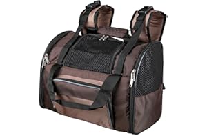 TRIXIE 28871 Deluxe Zaino per trasporto cane/gatto, Marrone / Beige, 41 x 30 x 21 cm