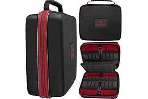 Mission Darts W225 Freedom | Premium Darts Case with EVA Material, BlackRed, Luxor