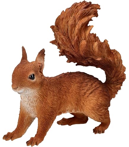 Onwomania Eichhörnchen-Figur Aus Polyresin – Realistische Tier-Dekofigur, 6 Cm, Braun