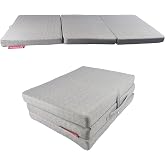 Xpermate Katlanır Yatak Yer Yatağı Katlanır S&uuml;nger Yatak Misafir Yatağı 80X180X8 Gri