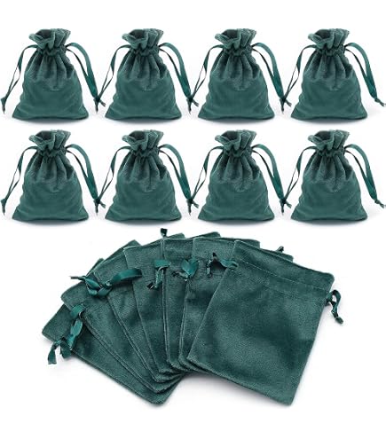 PATIKIL 4x3 Inch Borsellino Per Gioielli, 6 Pezzi Borsellini In Velluto Morbido Con Bottone A Pressione Portatile Per Anelli Collana Bracciale Orologio Orecchini, Blu
