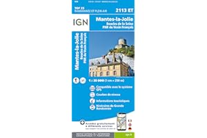 IGN 2113ET Mantes la jolie, boucles de la seine, pnr du vexin / recto