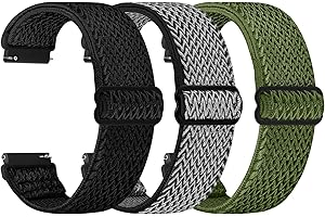 Janpso Correas de 22mm compatible con Amazfit GTR 4/3/3 Pro/Amazfit GTR 2e/2/Amazfit GTR 47mm/Bip 5/6/Amazfit Stratos 2/3Amazfit Pace, pulsera deportiva de nailon elástico suave para mujeres y hombres