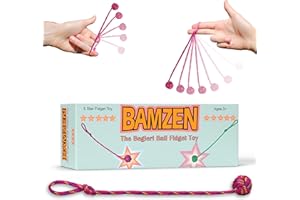MINDZEN BAMZEN Begleri Ball Fidget Toys for Adults & Kids | Helps Relieve Stress & Anxiety | A Perfect Aid for ADHD, Skin & Finger Picking & Autism | Highly Fun & Easy to Use Sensory Spinners Toy (Pink)