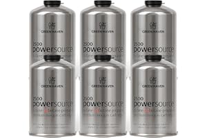 Green Haven Premium 6 Pack C500 Gas Canisters Gas Cartridges for Camping Stoves & More, High Performance Propane - Isobutane - Butane Mix with Resealable Valve Cartridges, EN417 445g Cartridge