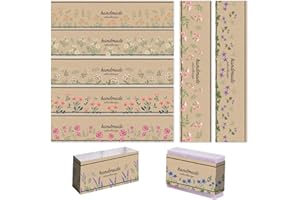 PH PANDAHALL PandaHall 90 Stück Seifenverpackungspapier 9 Stile Seifenverpackung Kraftpapier Textur Seifenverpackung Papierband Vertikales Seifenpapier Etiketten Seifenhüllen Abdeckungen Für Selbstgemachte