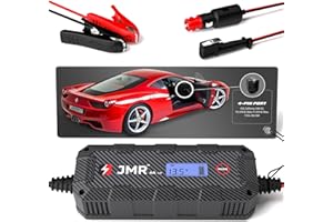 JUICE MY RIDE JMR Battery Charger for Ferrari 458 California F12 FF 599 612 F430 360 Trickle Charger Conditioner Maintainer (4-Pin Port, Add Lithium Mode)