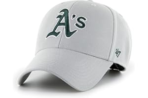 47 MLB Oakland Athletics MVP Unisex Baseball Cap Adjustable Soft Strap Dark Green Logo Colour Grey