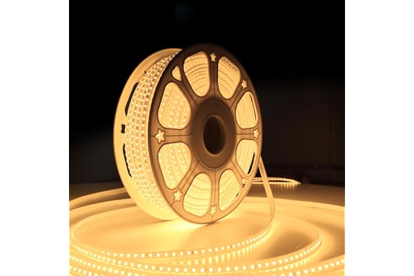 Forus LED Rope Strip Light 5 Meters 2 Year Warranty, Outdoor Waterproof Decorative Cove Lights for Ceiling, Balcony, Home Decor, Interior Decoration, Flexible Rope Light for Diwali, Christmas -Yellow