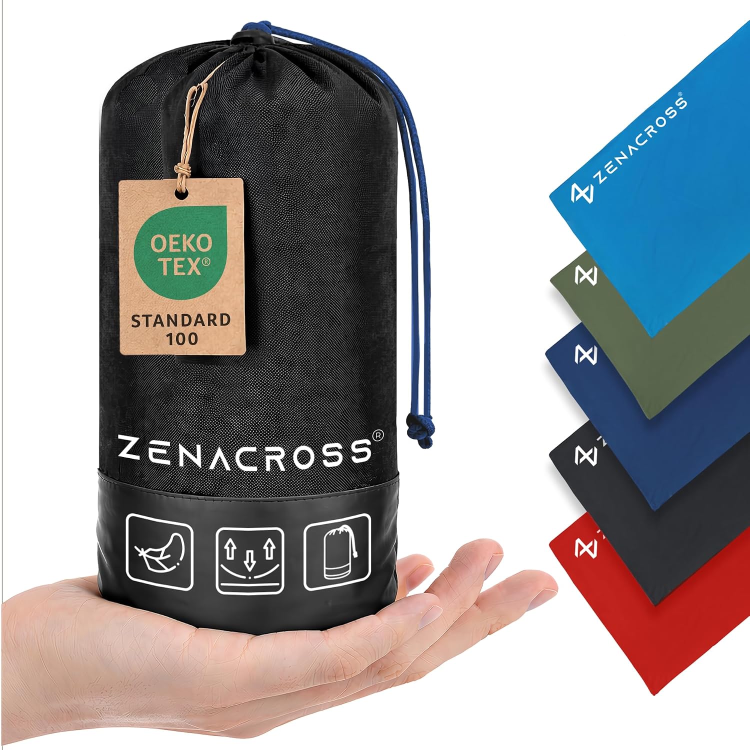 Zenacross Sacco a Pelo Interno Ultraleggero in Microfibra - Sacco Lenzuolo Da Viaggio con Scomparto per Cuscino - Lenzuolo da Viaggio per l'estate