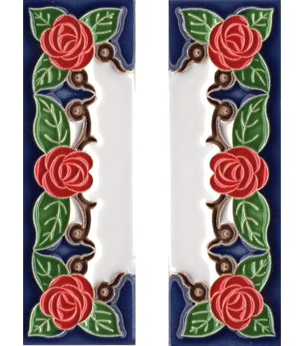 Spanische Keramik-Hausnummern Mit Pfeffer-Design – 5 Stück, 15 X 7,5 Cm
