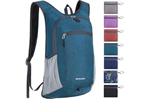 BECOJADDE 15L Foldable Backpack Small Hiking Backpack Lightweight Daypack Women Men Daypack Waterproof Travel Backpack for Outdoor Hiking Travel City Trips, turquoise, M, Rucksack Backpacks