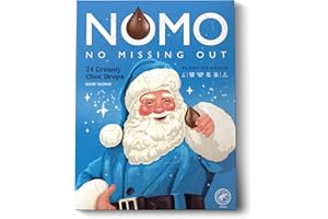 NOMO Christmas Chocolate Advent Calendar - 24 Creamy Choc Drops - Vegan & Free From Dairy, Gluten, Eggs & Nuts - 80g