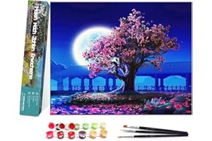 Bougimal Peinture par Numéro Adulte avec Pinceaux et Acryliques Bricolage Peintures Kits pour Adultes Enfants Seniors Débutant, pour la Décoration Intérieure Maison - 40x50cm (sans Cadre)