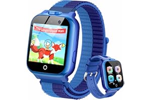 ADUOGENG Reloj Inteligente Niño con Llamada SOS/30 Juegos/13 Hábitos de Despertar, Smartwatch Niño Niña con Audiolibro/Tarjetas de Palabras, Música, Podómetro, Regalo de Reloj Inteligente para Niños