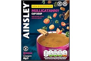 Ainsley Harriott Mulligatawny Cup Soup, Quick & Convenient Instant Soup, Bulk Pack Multipack; Pack of 8 x 4 Servings