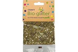 RAINBOW ECO PLAY Craft Biodegradable Glitter, 20g, Christmas Decorations, Reindeer Food, Chunky Glitter, Arts and Crafts for Kids, Card Making, Candle Making, Eco-Friendly - Gold