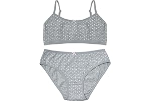 LAPHILO Coordinato Completo Intimo per Bambina e Ragazza in Cotone Set di Reggiseno e Slip cod.6281