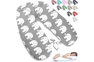 ‎EKM TRADE 170cm XXL Stillkissen Schwangerschaftskissen Lagerungskissen Seitenschläferkissen große Farbwahl Handmade 100% Zertifizierte Baumwolle Geräuschlos ekmTRADE (18)