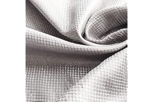 KSQP Faraday Fabric Military Grade EMF RFID Shielding Cloth EMF Blocker Material Anti Radiation Conductive Cloth Fabric RF Signals Blocking EMI Shields Signals (5G,WiFi,Cell,bluetooth),silver-1m