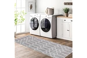 Tinyboy-hbq Carpet Runners for Hallways Non Slip Washable Runner Rugs Long Soft Kitchen runner Grey Hallway Hall Runners for Bedroom Hallways Living Room Kitchen (Boho Grey, 60 x 120 cm)