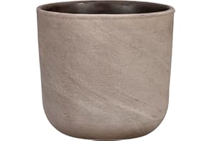 ‎SCHEURICH Scheurich La Natura, Blumentopf aus Keramik, Farbe: Travertino, 17,6 cm Durchmesser, 16 cm hoch, 2,1 l Vol.