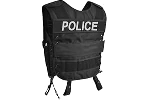 normani Taktische SWAT Weste mit Pistolenholster und abnehmbarem Schriftzug auf dem Rücken