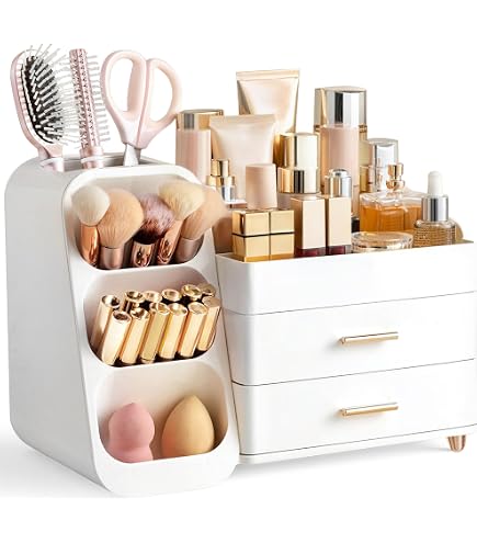 MIUOPUR Stapelbarer Make-up-Organizer Mit Schubladen – Schwarz, Aus PET, Für Kosmetik & Hautpflege
